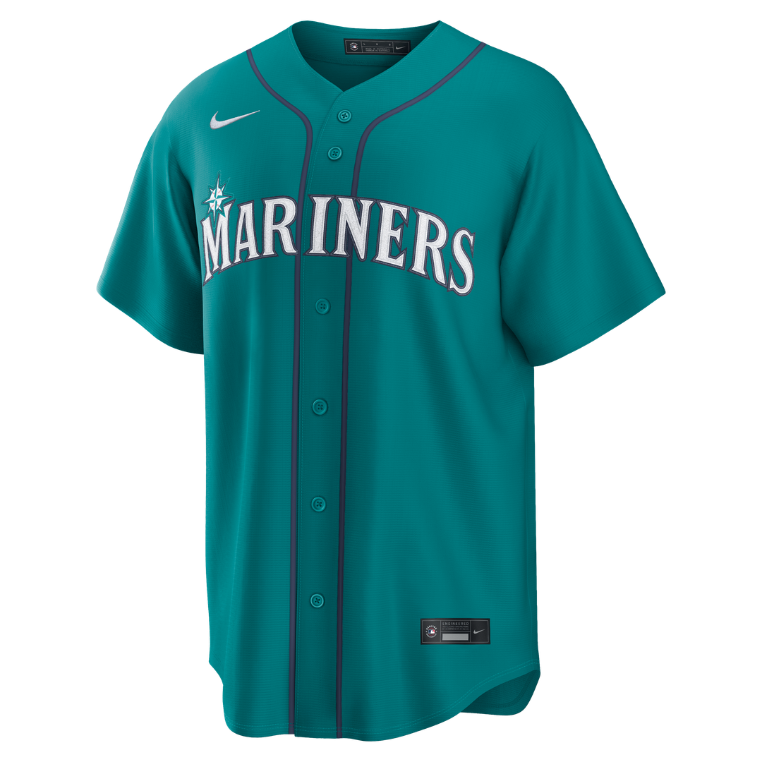 Seattle Mariners Colt Emerson | Nike Teal Alternate Replica Jersey