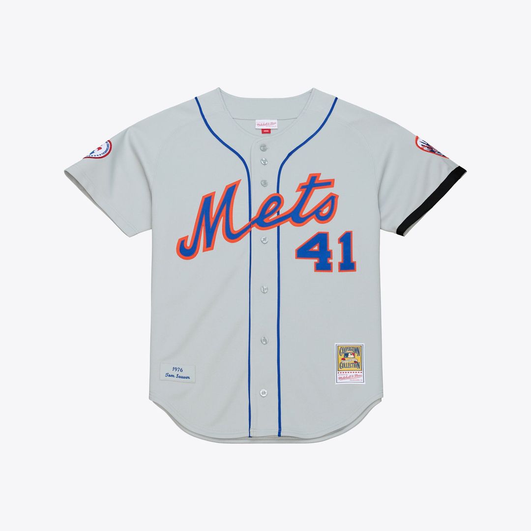 New York Mets Tom Seaver | Mitchell & Ness Gray 1976 Authentic Jersey