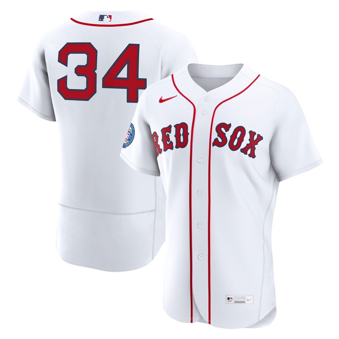 Boston Red Sox David Ortiz | Nike White Home Authentic Retired 2022 Hall of Fame Patch Jersey