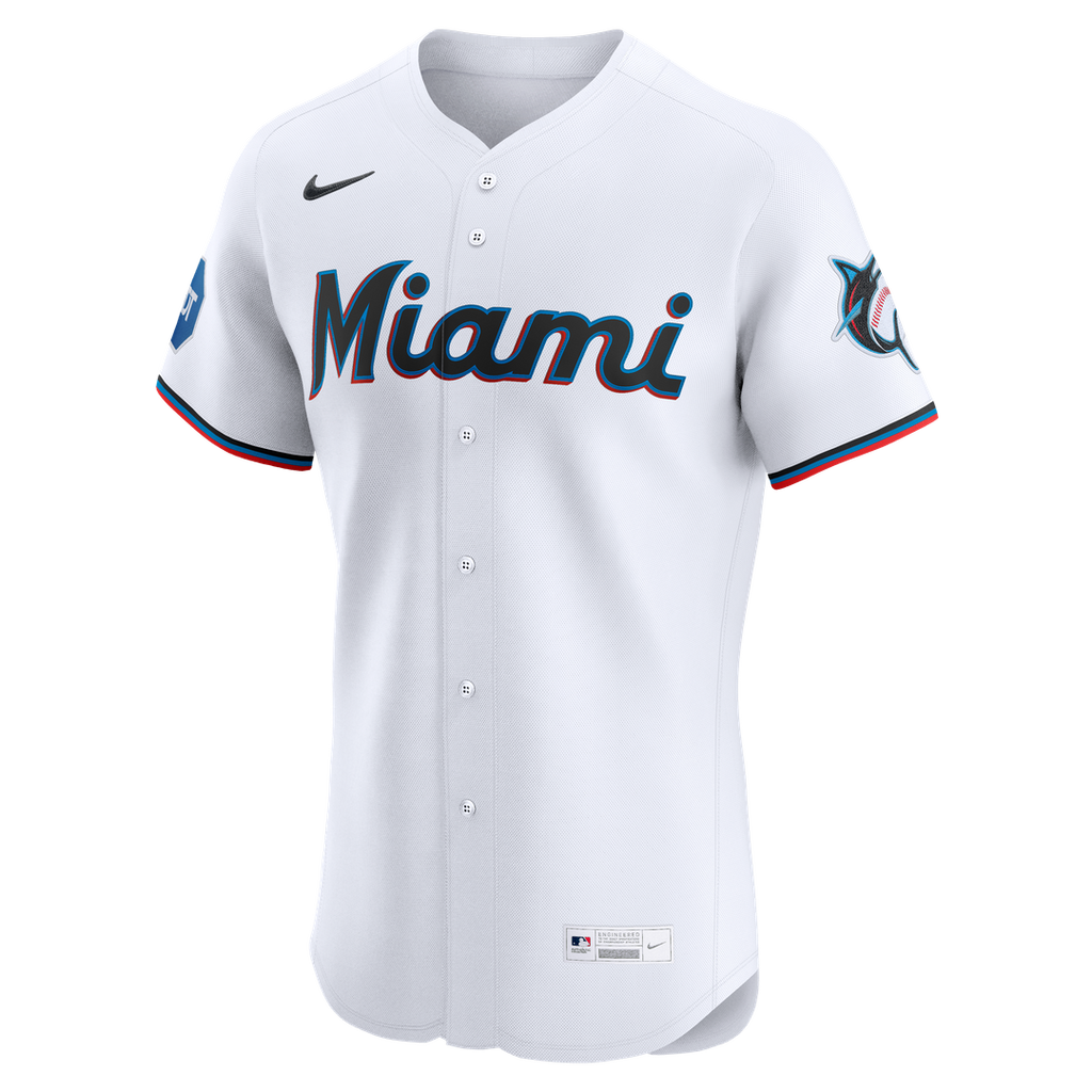 Miami Marlins | Nike White Home Elite Jersey