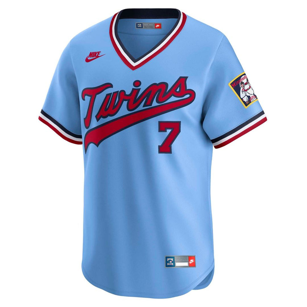 Minnesota Twins Joe Mauer | Nike Light Blue Throwback Cooperstown Collection Limited Jersey