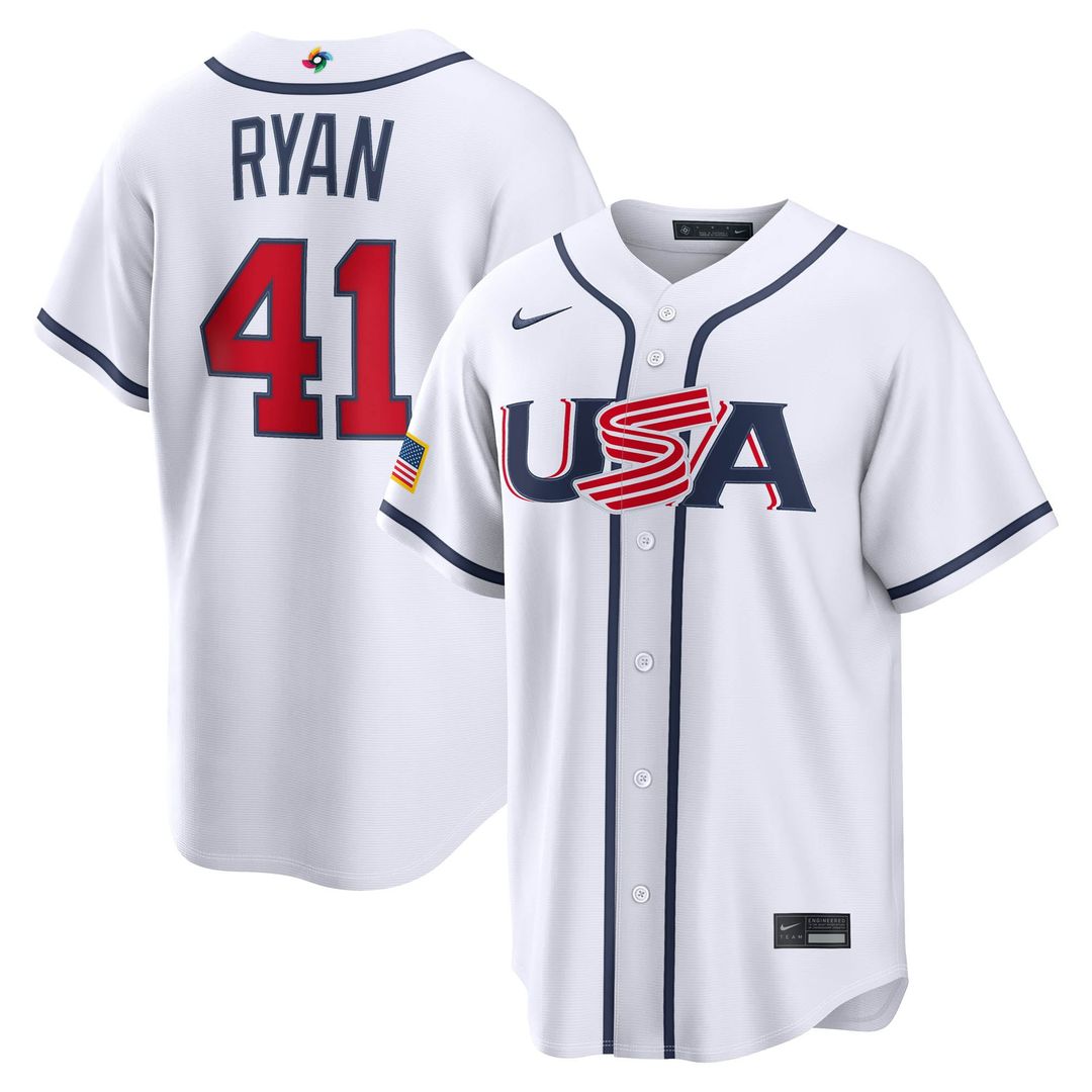 USA Baseball Joe Ryan | Nike White 2026 World Baseball Classic Home Stadium Jersey