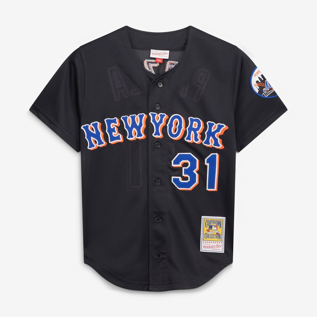 New York Mets Mike Piazza | Mitchell & Ness Black Cooperstown Collection 2000 Batting Practice Jersey