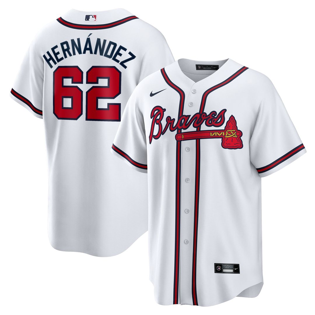 Atlanta Braves Daysbel Hernandez | Nike White Home Replica Jersey
