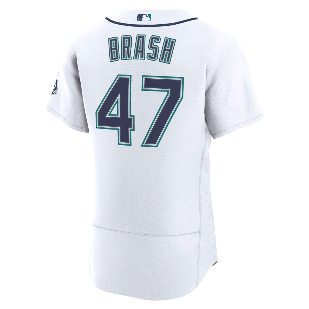 Seattle Mariners Matt Brash | Nike White Home 50th Season Authentic Jersey