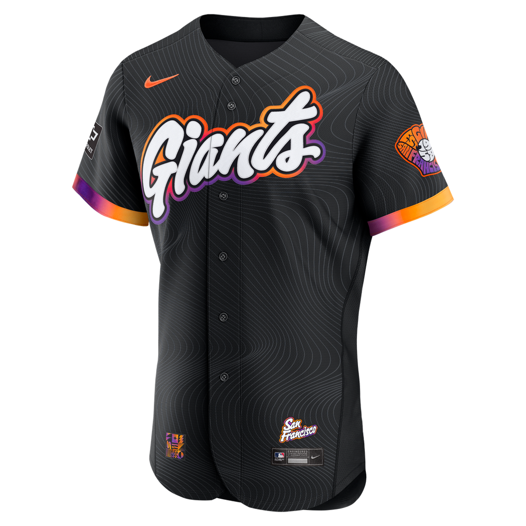 San Francisco Giants | Nike Anthracite City Connect Authentic Sponsor Patch Jersey