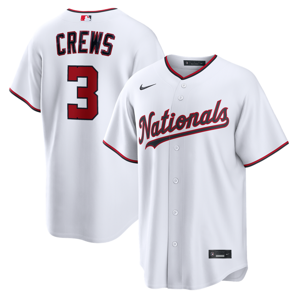 Washington Nationals Dylan Crews | Nike White Home Replica Jersey