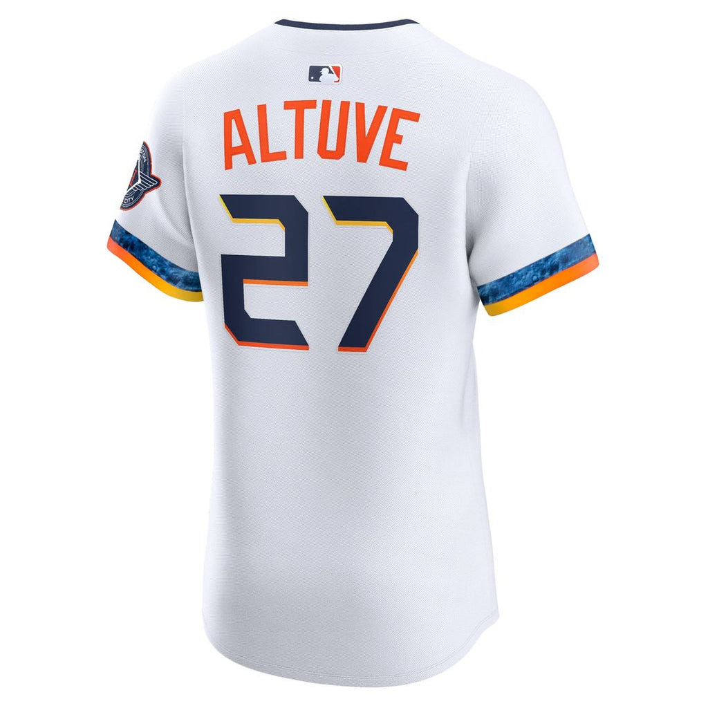 Houston Astros Jose Altuve | Nike White 2025 City Connect Elite Player Jersey