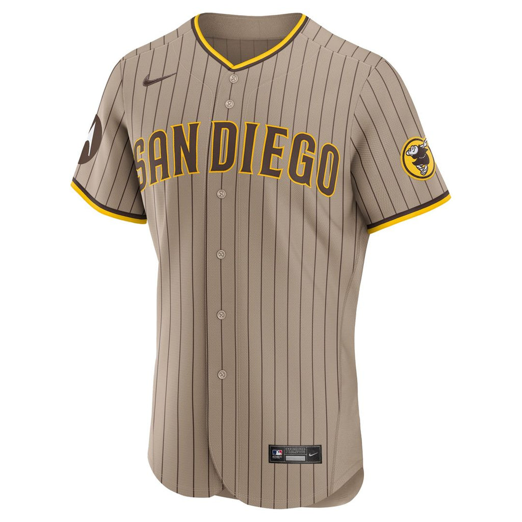 San Diego Padres | Nike Khaki Alternate Sponsor Patch Authentic Jersey