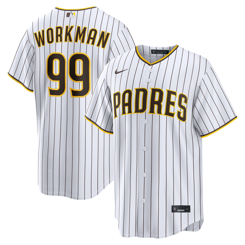 San Diego Padres Gage Workman | Nike White Home Replica Jersey
