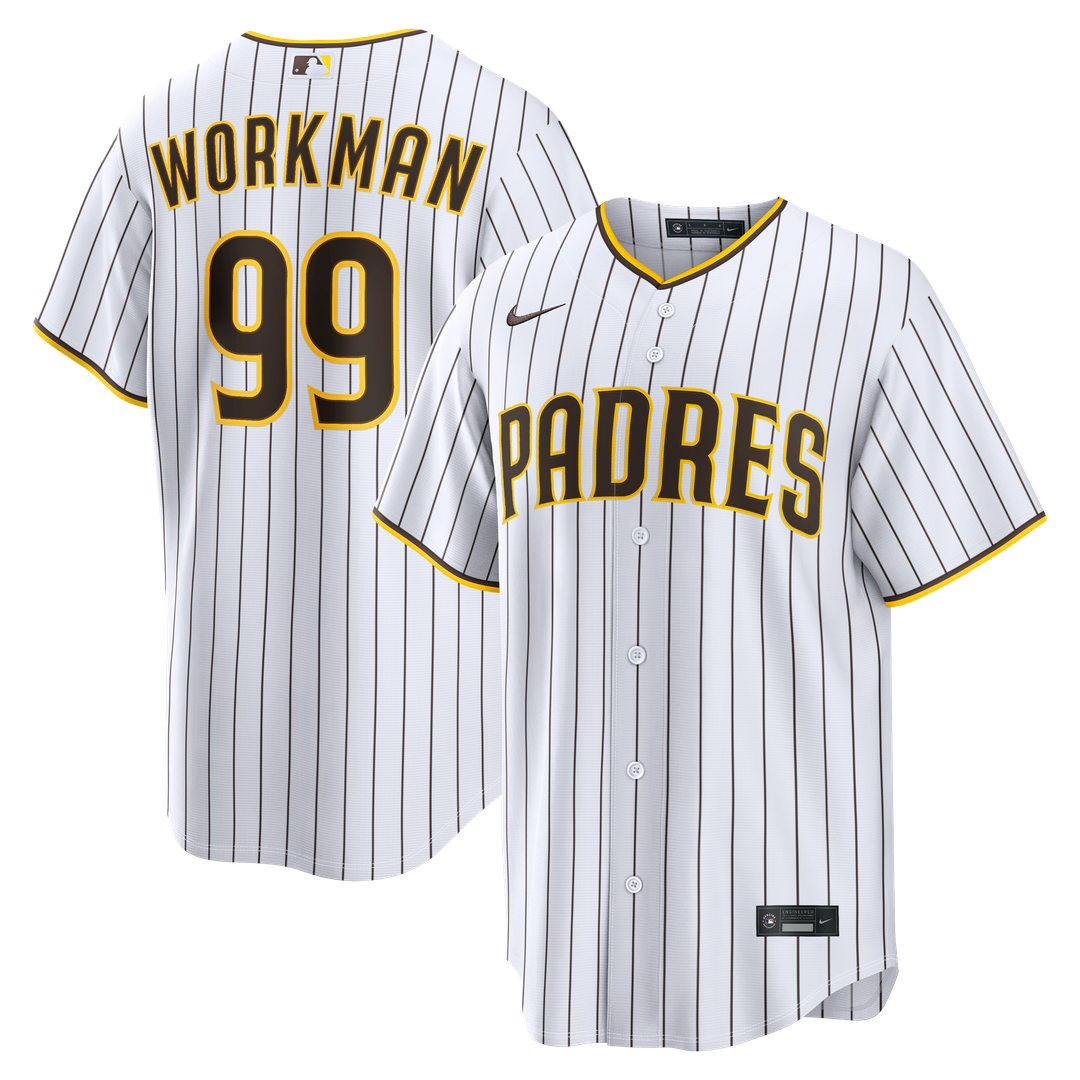 San Diego Padres Gage Workman | Nike White Home Replica Jersey