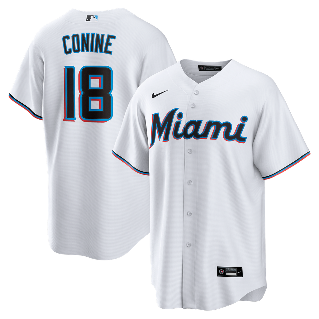 Miami Marlins Griffin Conine | Nike White Home Replica Jersey