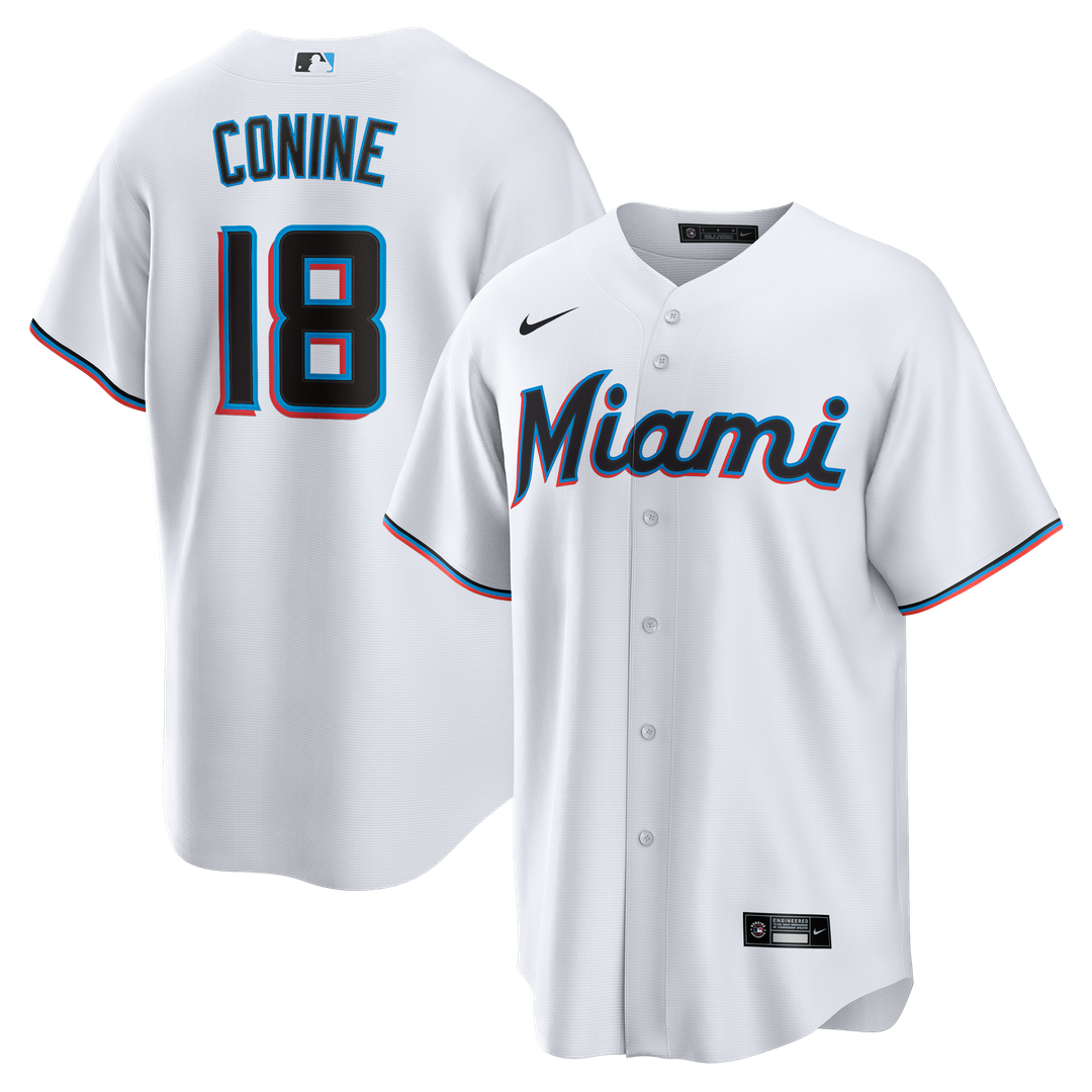 Miami Marlins Griffin Conine | Nike White Home Replica Jersey