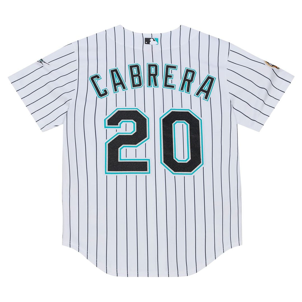 Florida Marlins Miguel Cabrera | Mitchell & Ness White 2003 Cooperstown Collection Authentic Jersey