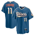 Milwaukee Brewers Jackson Chourio | Nike Mineral Blue 2026 City Connect Stadium Jersey