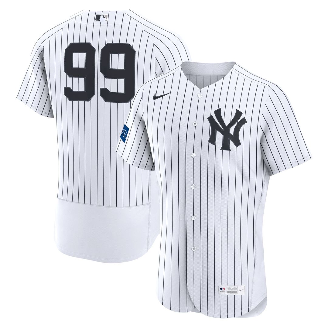 New York Yankees Aaron Judge | Nike White Home Authentic Sponsor Patch Jersey