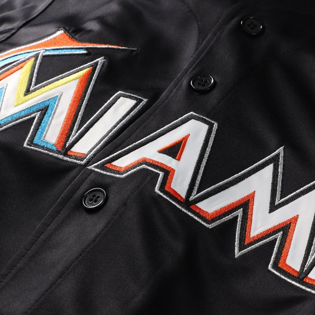 Miami Marlins Jose Fernandez | Mitchell & Ness Black Authentic Batting Practice Jersey