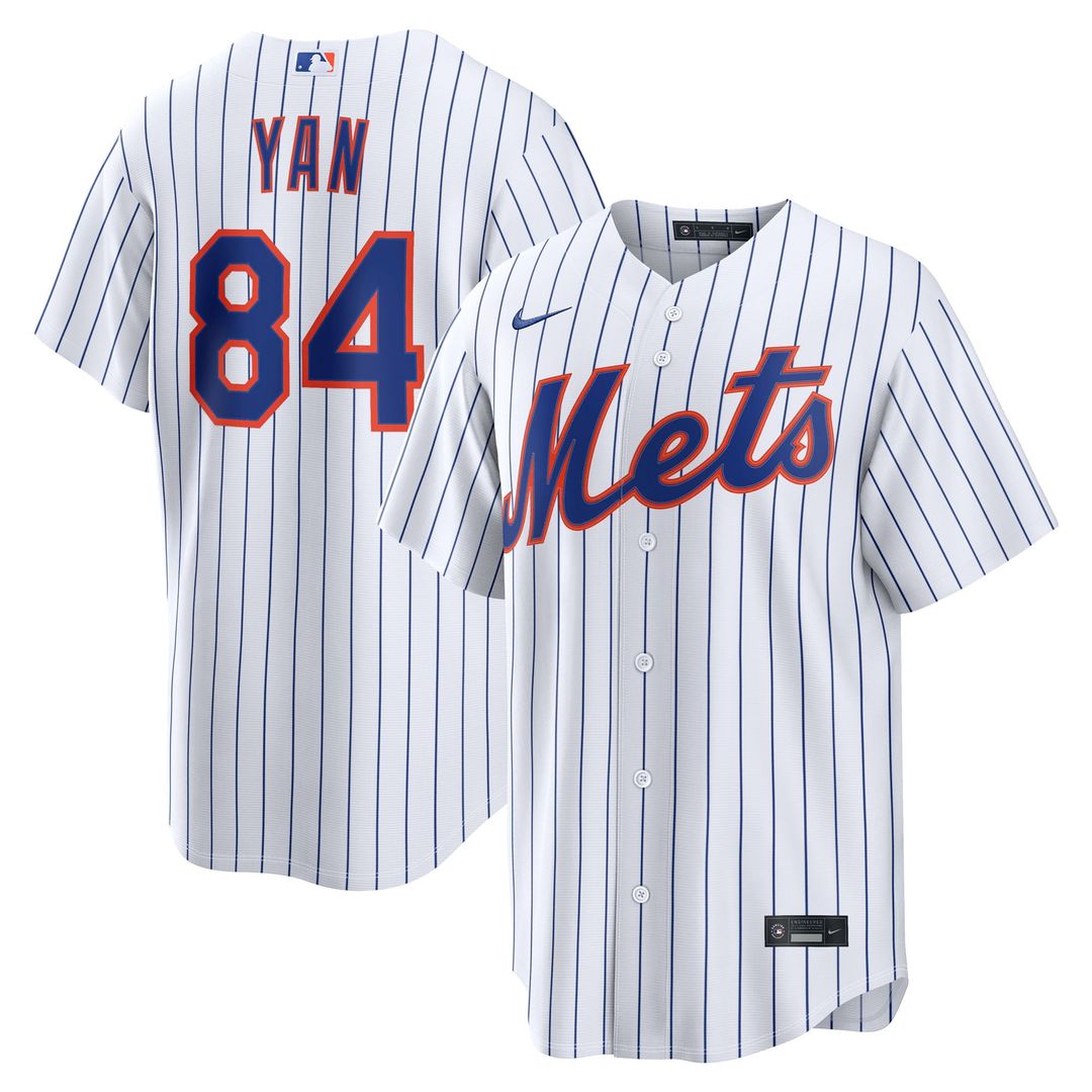 New York Mets Jefry Yan | Nike White Home Replica Jersey
