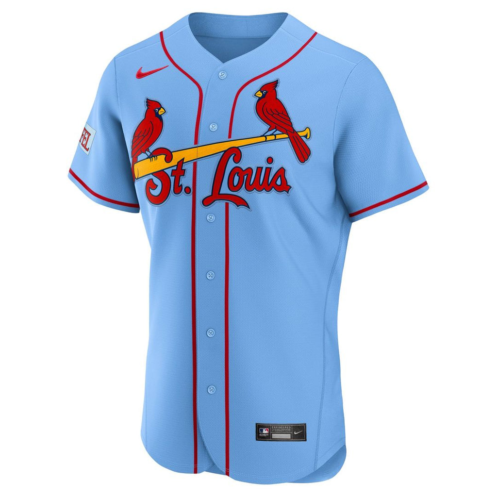 St. Louis Cardinals | Nike Light Blue Alternate Sponsor Patch Authentic Jersey