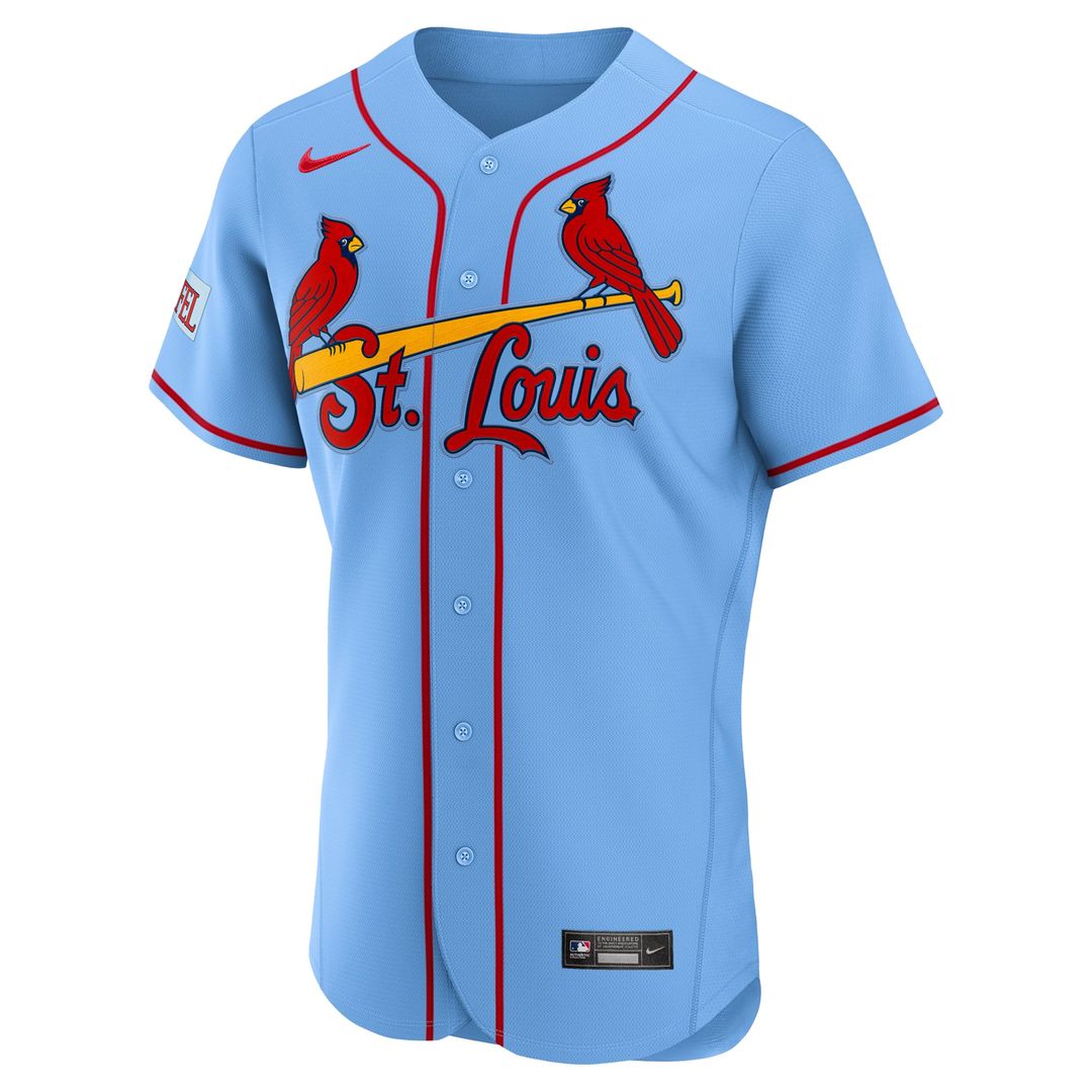 St. Louis Cardinals | Nike Light Blue Alternate Sponsor Patch Authentic Jersey