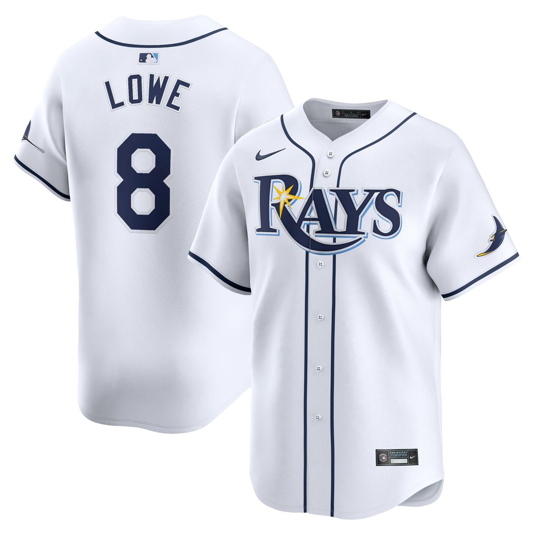 Tampa Bay Rays Brandon Lowe | Nike White Home Limited Player Jersey