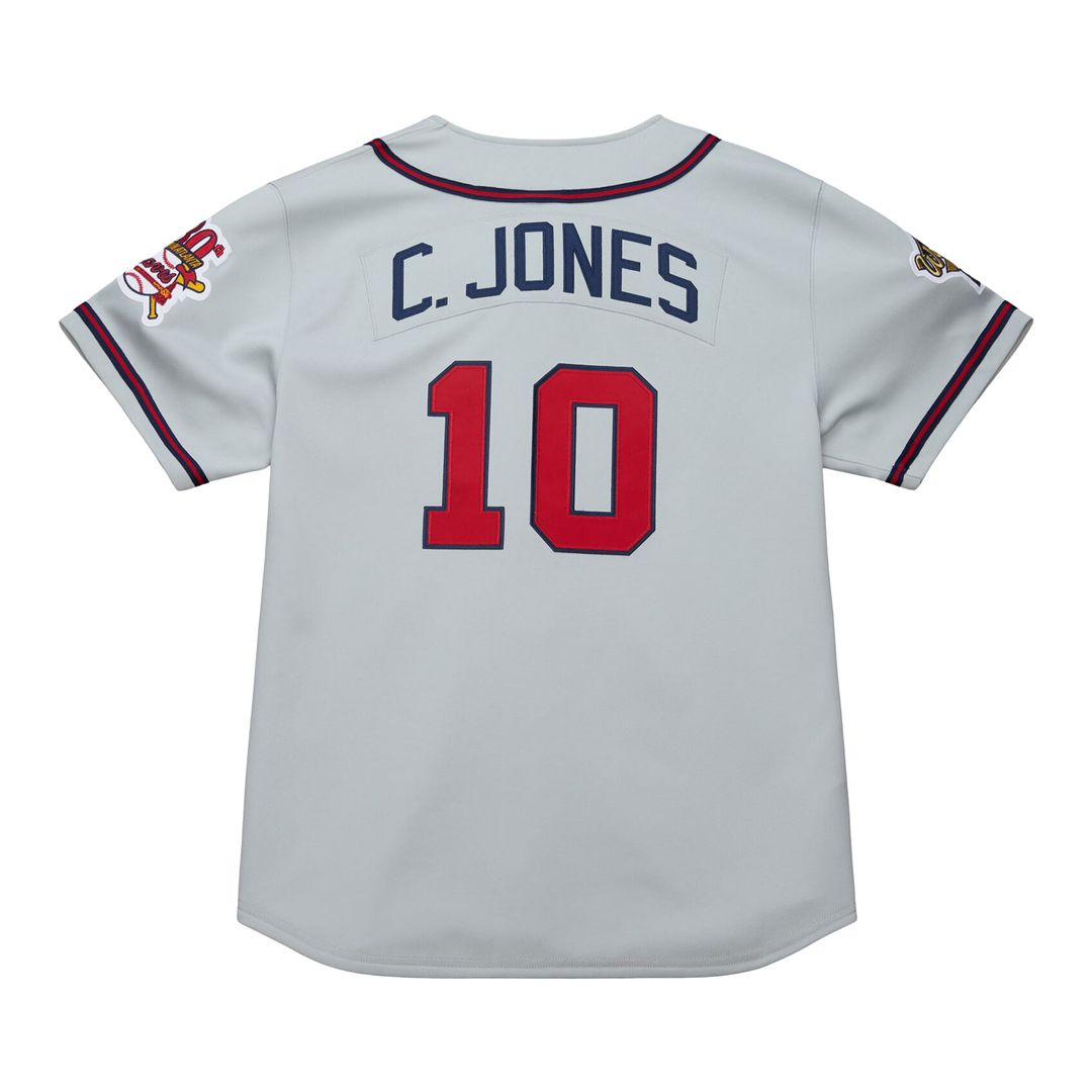 Atlanta Braves Chipper Jones | Mitchell & Ness Gray 1995 Throwback Authentic Jersey