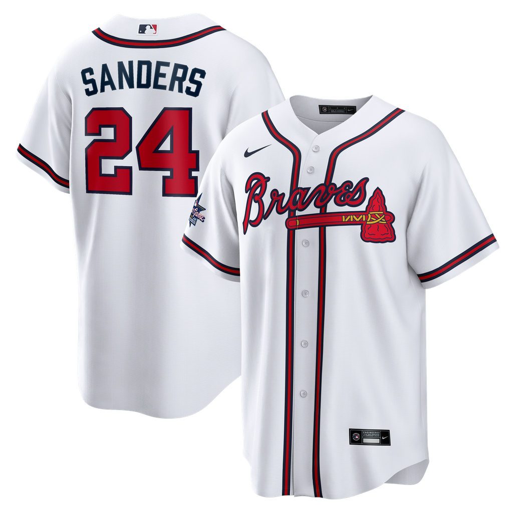 Atlanta Braves Deion Sanders | Nike White Home Retired Player Replica Jersey