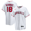 Los Angeles Angels Nolan Schanuel | Nike White Home Replica Jersey