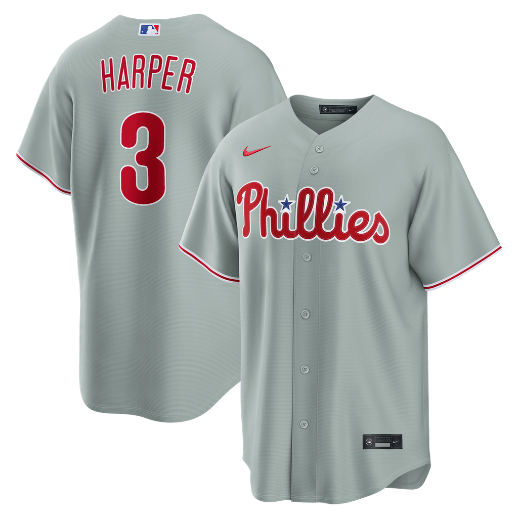 Philadelphia Phillies Bryce Harper | Nike Gray Road Replica Jersey