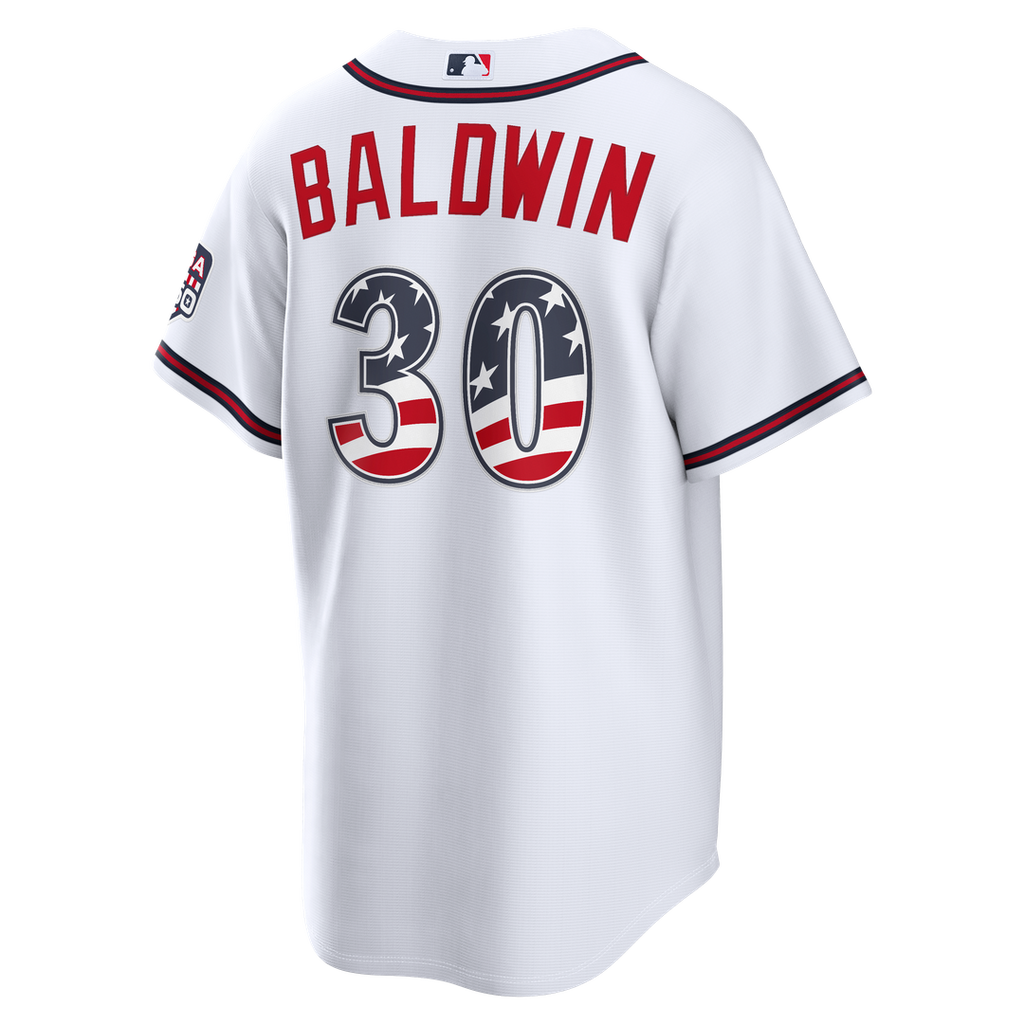 Fourth of July Atlanta Braves Drake Baldwin | Nike White USA 250 Stadium Jersey