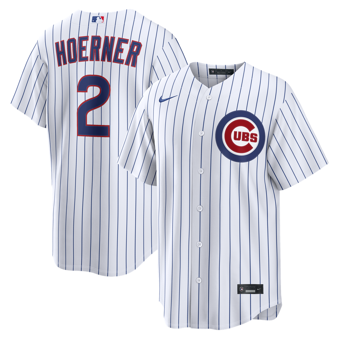 Chicago Cubs Nico Hoerner | Nike White Home Replica Jersey