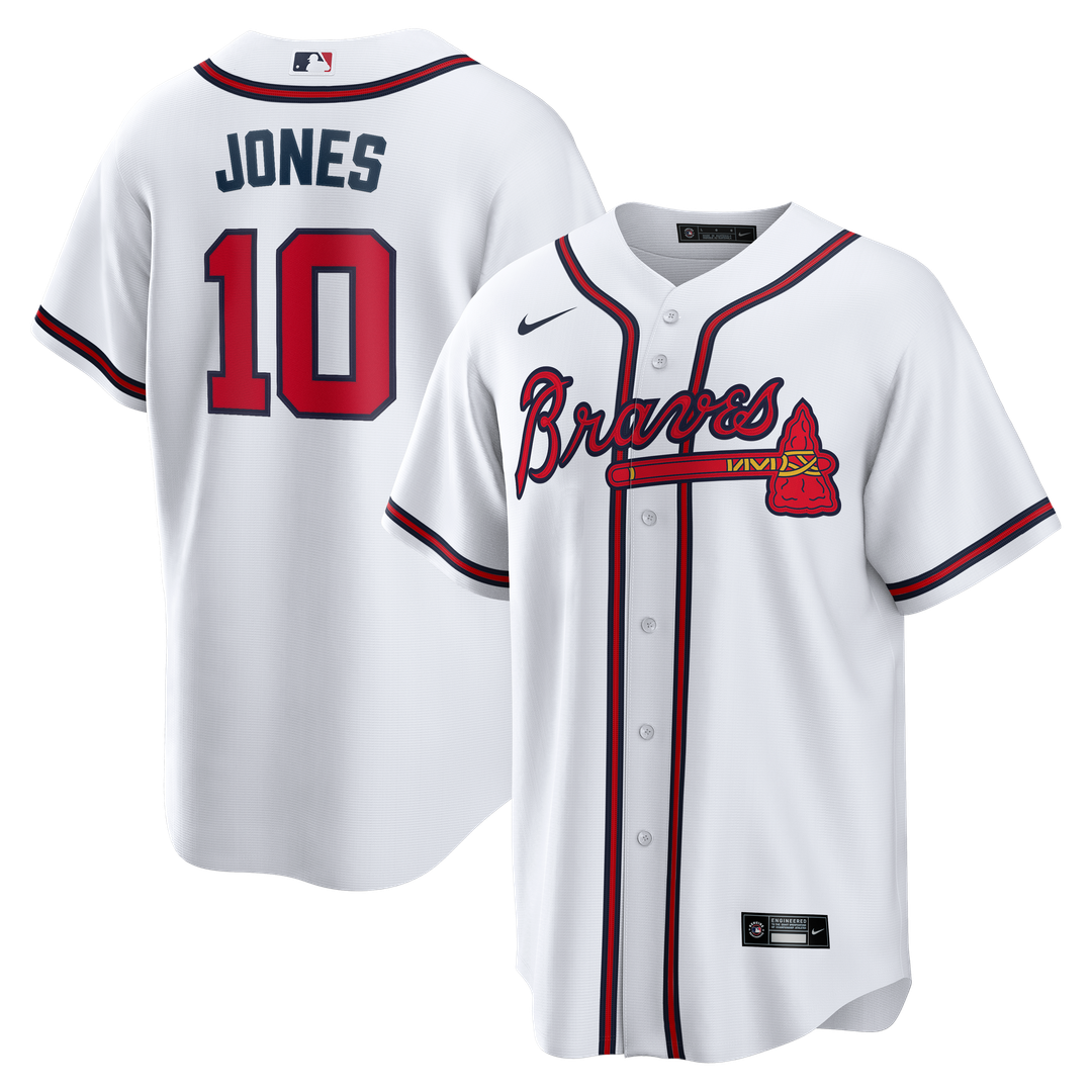 Atlanta Braves Chipper Jones | Nike White Home Retired Player Replica Jersey