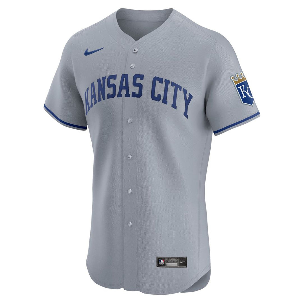 Kansas City Royals | Nike Gray Road Vapor Premier Elite Patch Jersey