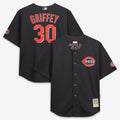 Cincinnati Reds Ken Griffey Jr. | Mitchell & Ness Black Big & Tall Cooperstown Mesh Batting Practice Jersey