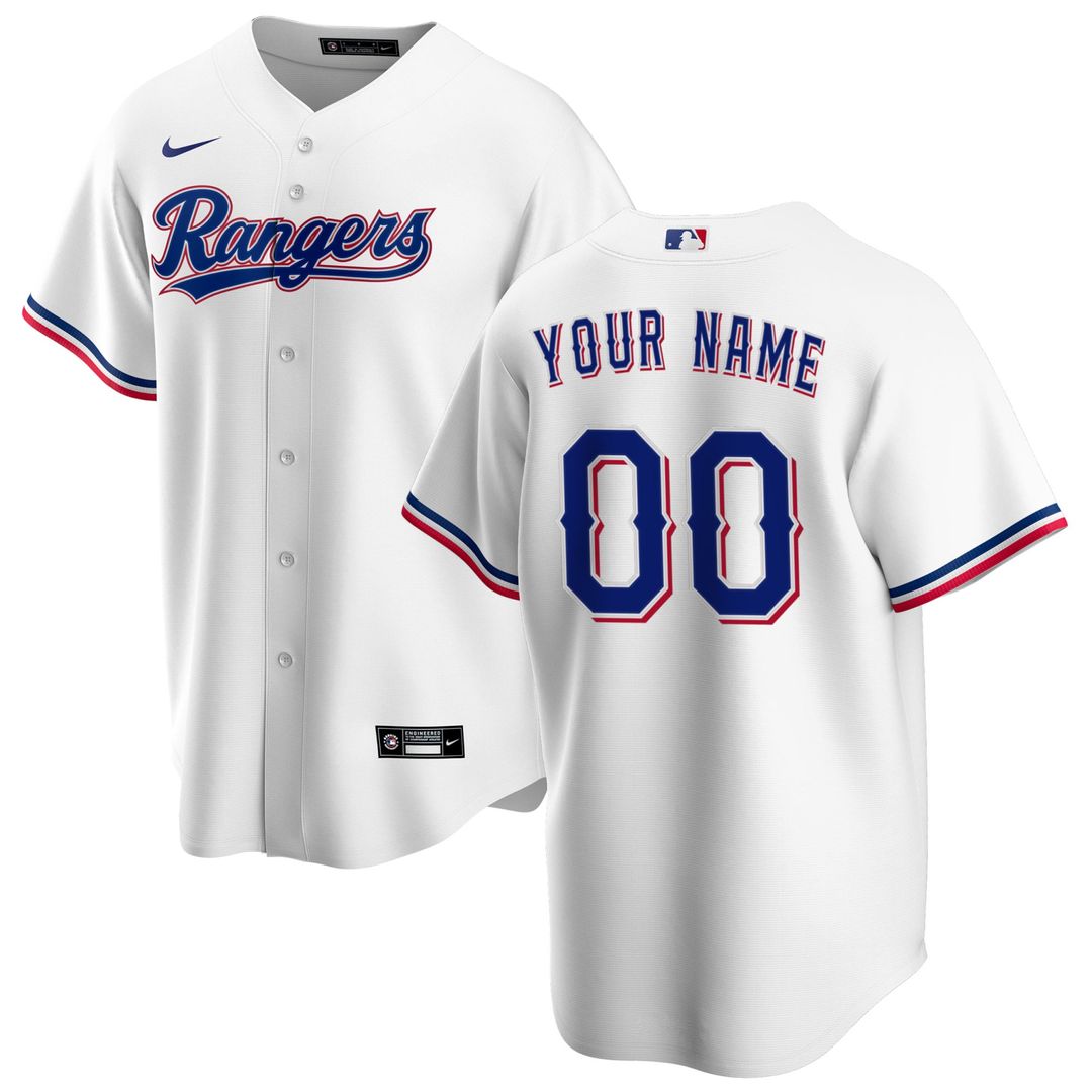 Texas Rangers | Nike White Home Replica Custom Jersey