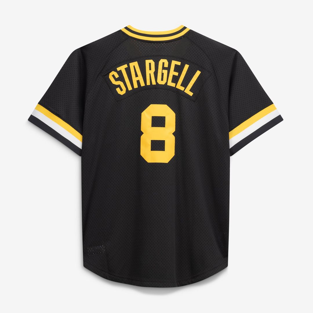 Pittsburgh Pirates Willie Stargell | Mitchell & Ness Black Cooperstown Collection Big & Tall Mesh Batting Practice Jersey