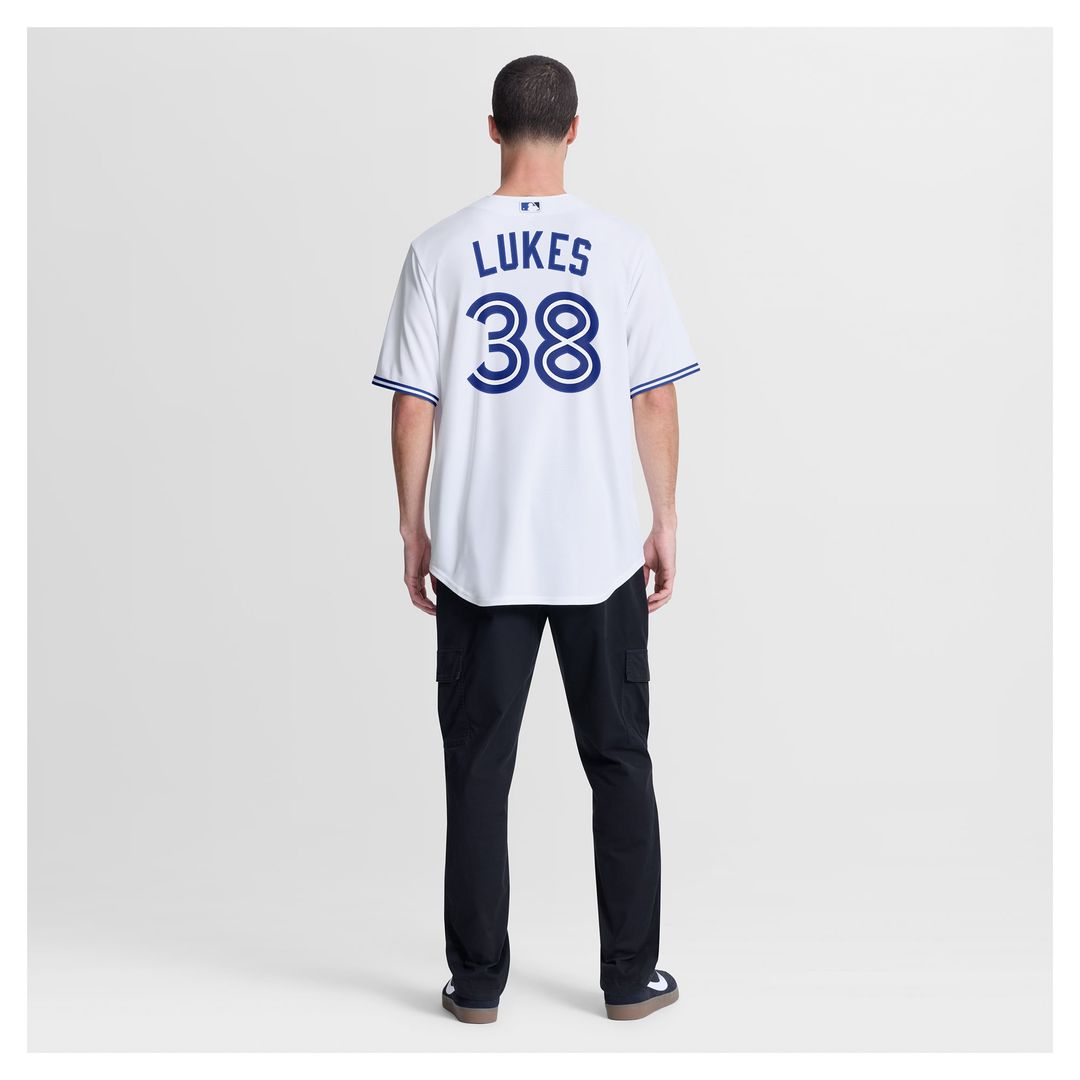 Toronto Blue Jays Nathan Lukes | Nike White Home Replica Jersey