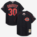 Cincinnati Reds Ken Griffey Jr. | Mitchell & Ness Black Cooperstown Collection Authentic Mesh Batting Practice Jersey