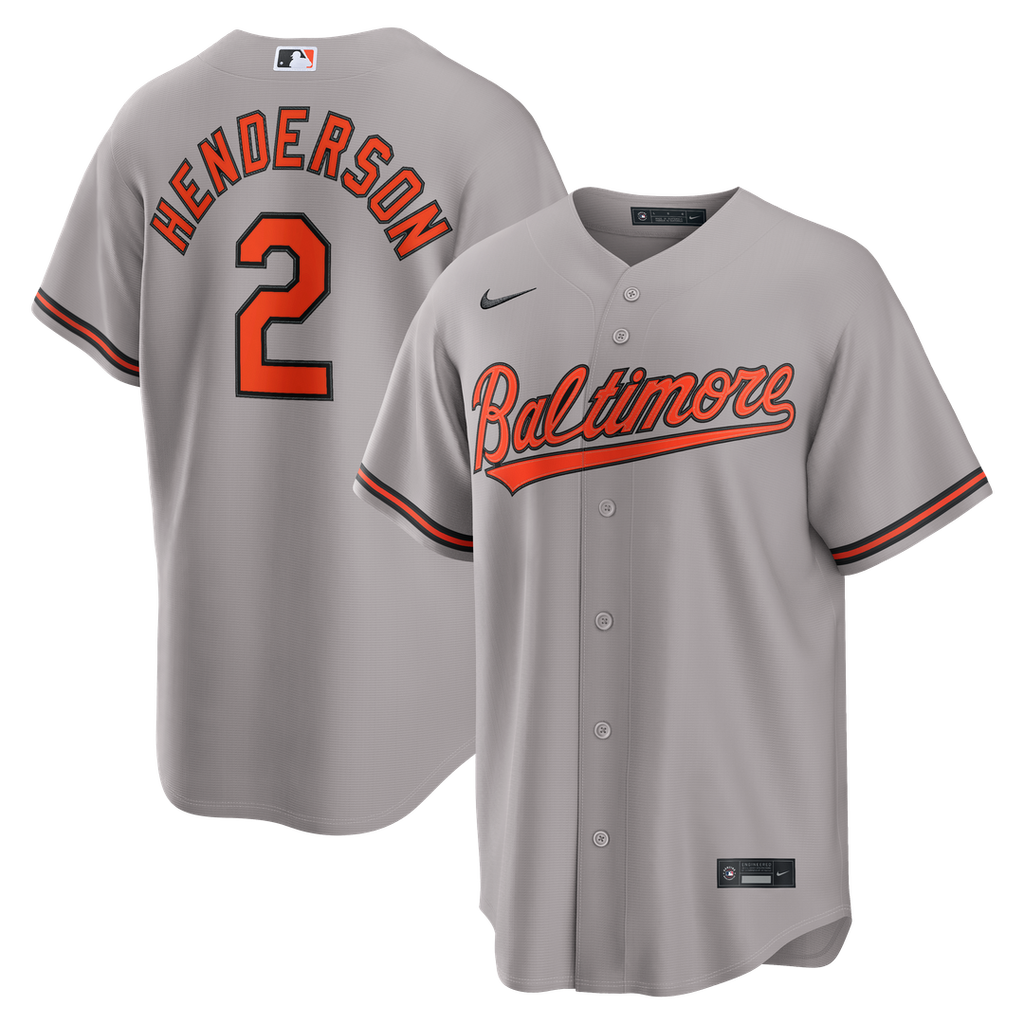 Baltimore Orioles Gunnar Henderson | Nike Gray Road Replica Jersey
