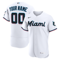Miami Marlins | Nike White Home Authentic Custom Jersey