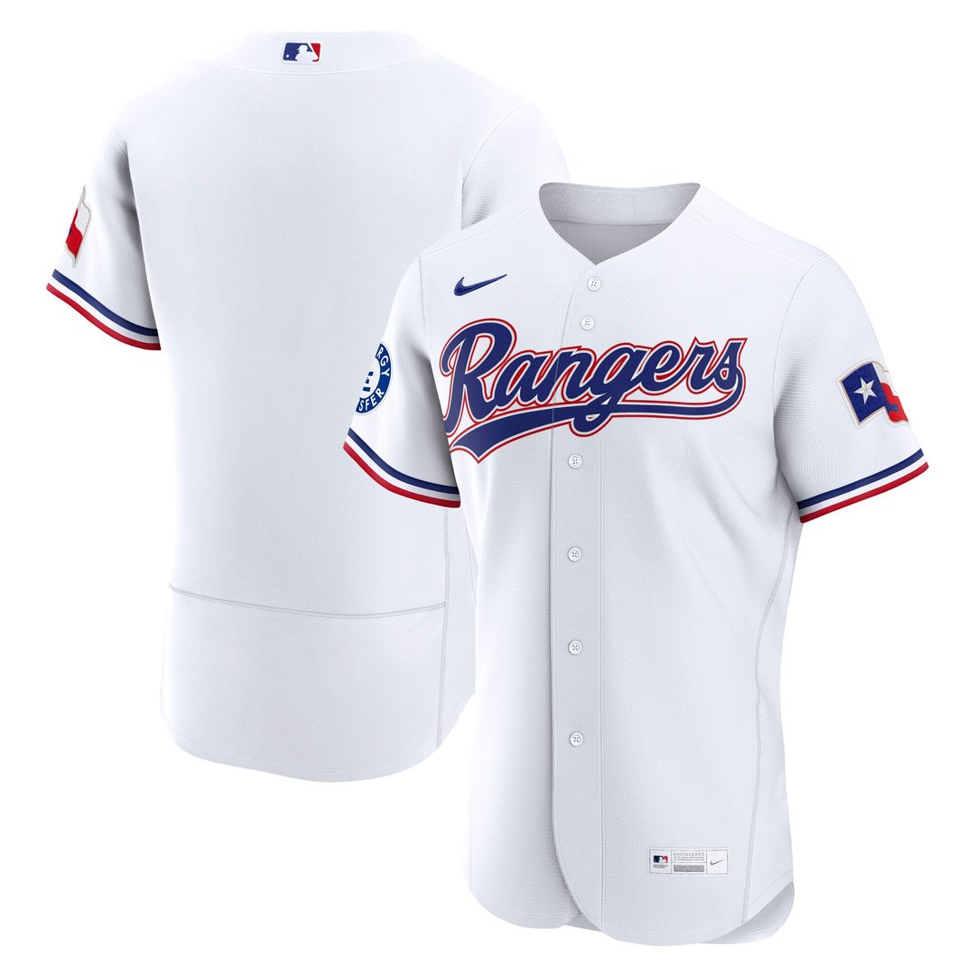 Texas Rangers | Nike White Home Sponsor Patch Authentic Jersey