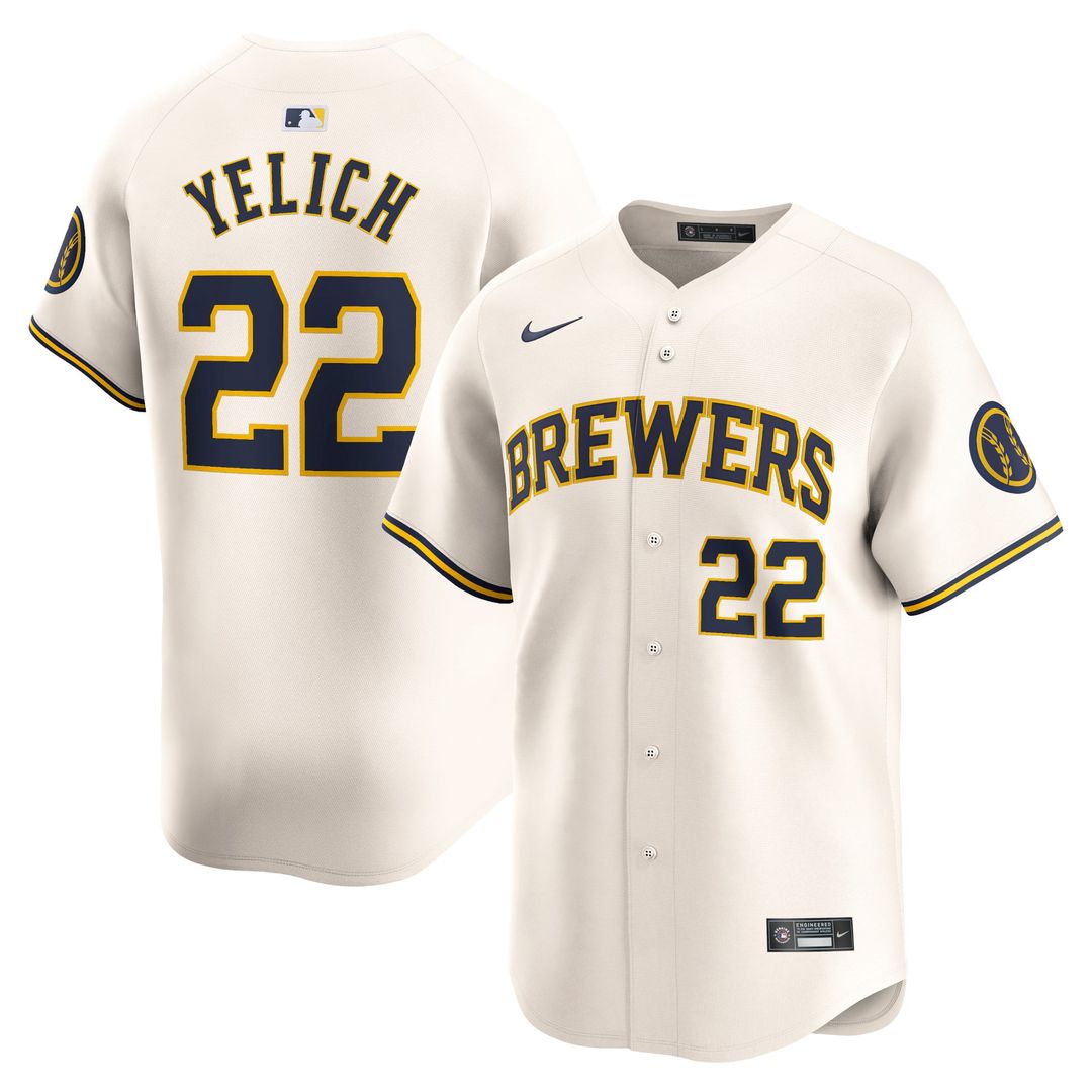 Milwaukee Brewers Christian Yelich | Nike Cream Home Limited Player Jersey