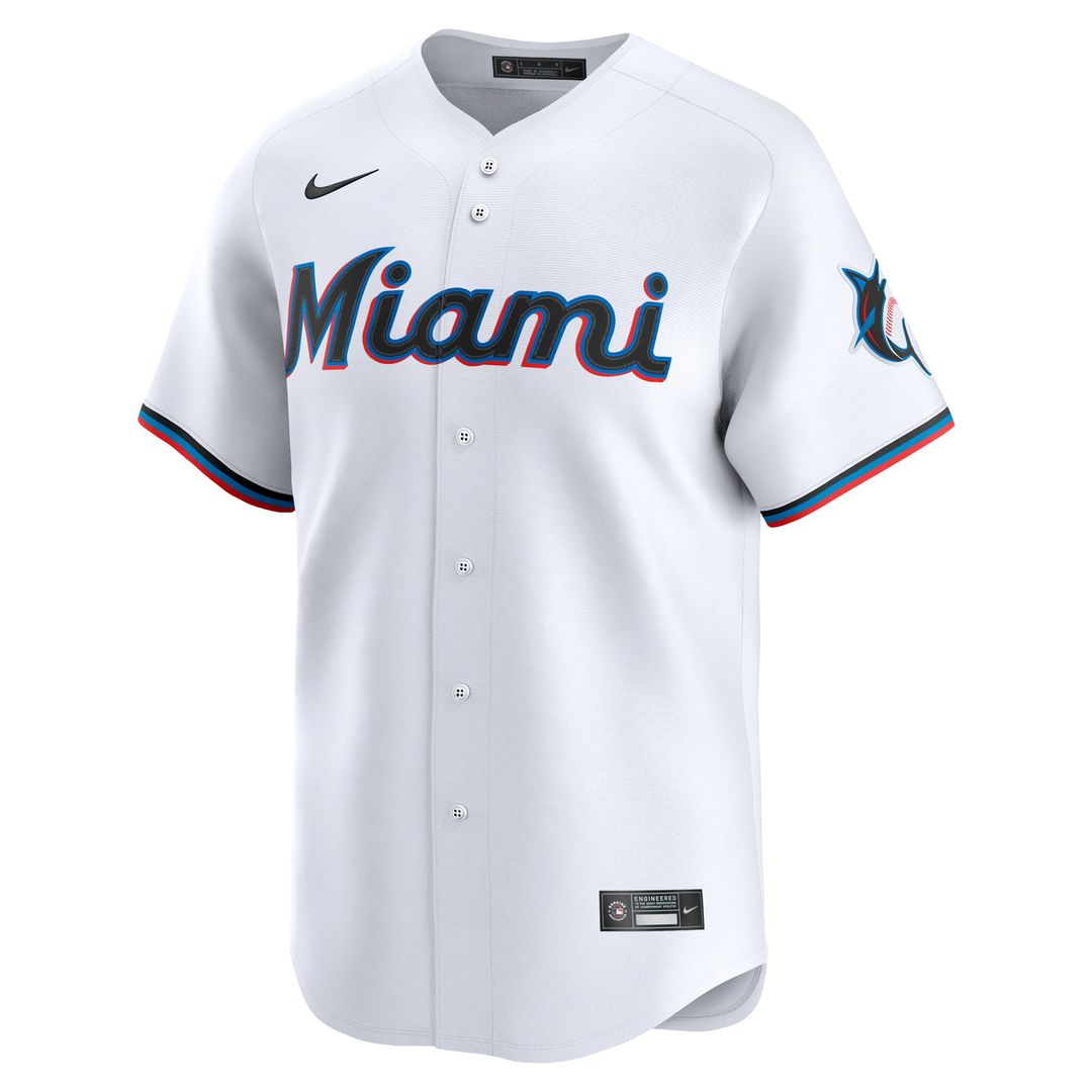 Miami Marlins | Nike White Home Limited Custom Jersey
