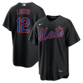 New York Mets Francisco Lindor | Nike Black Alternate Replica Jersey