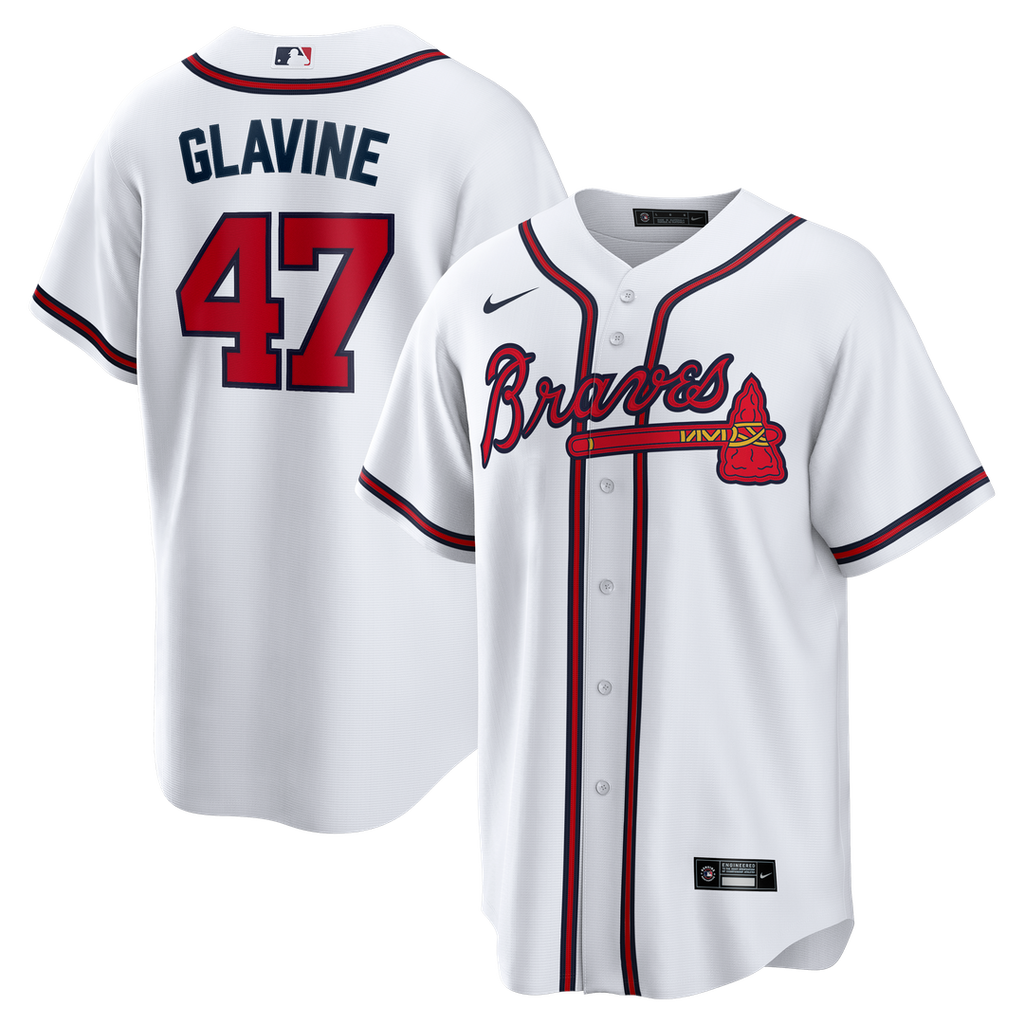 Atlanta Braves Tom Glavine | Nike White Home Retired Player Replica Jersey