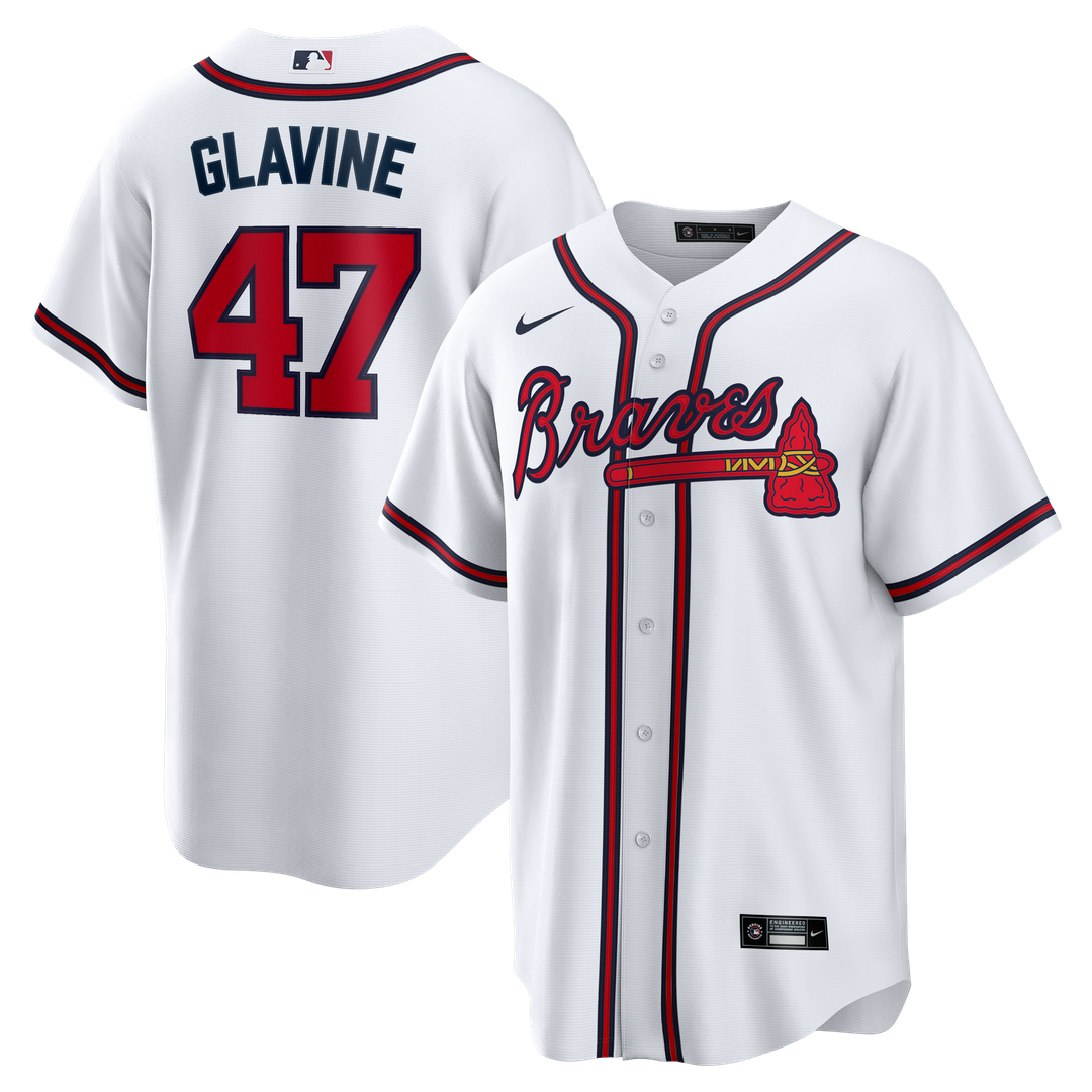 Atlanta Braves Tom Glavine | Nike White Home Retired Player Replica Jersey
