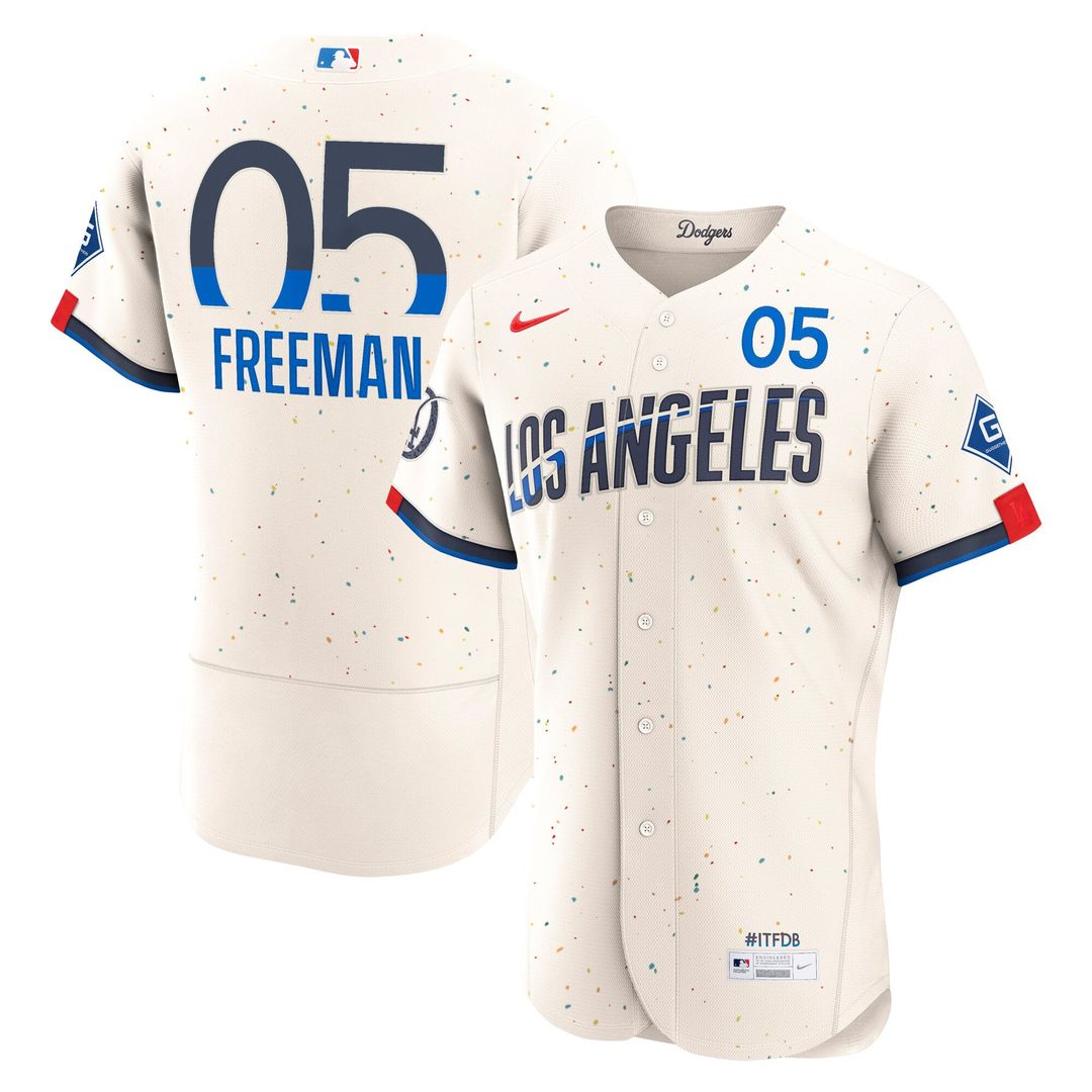 Los Angeles Dodgers Freddie Freeman | Nike Cream City Connect Authentic Sponsor Patch Jersey