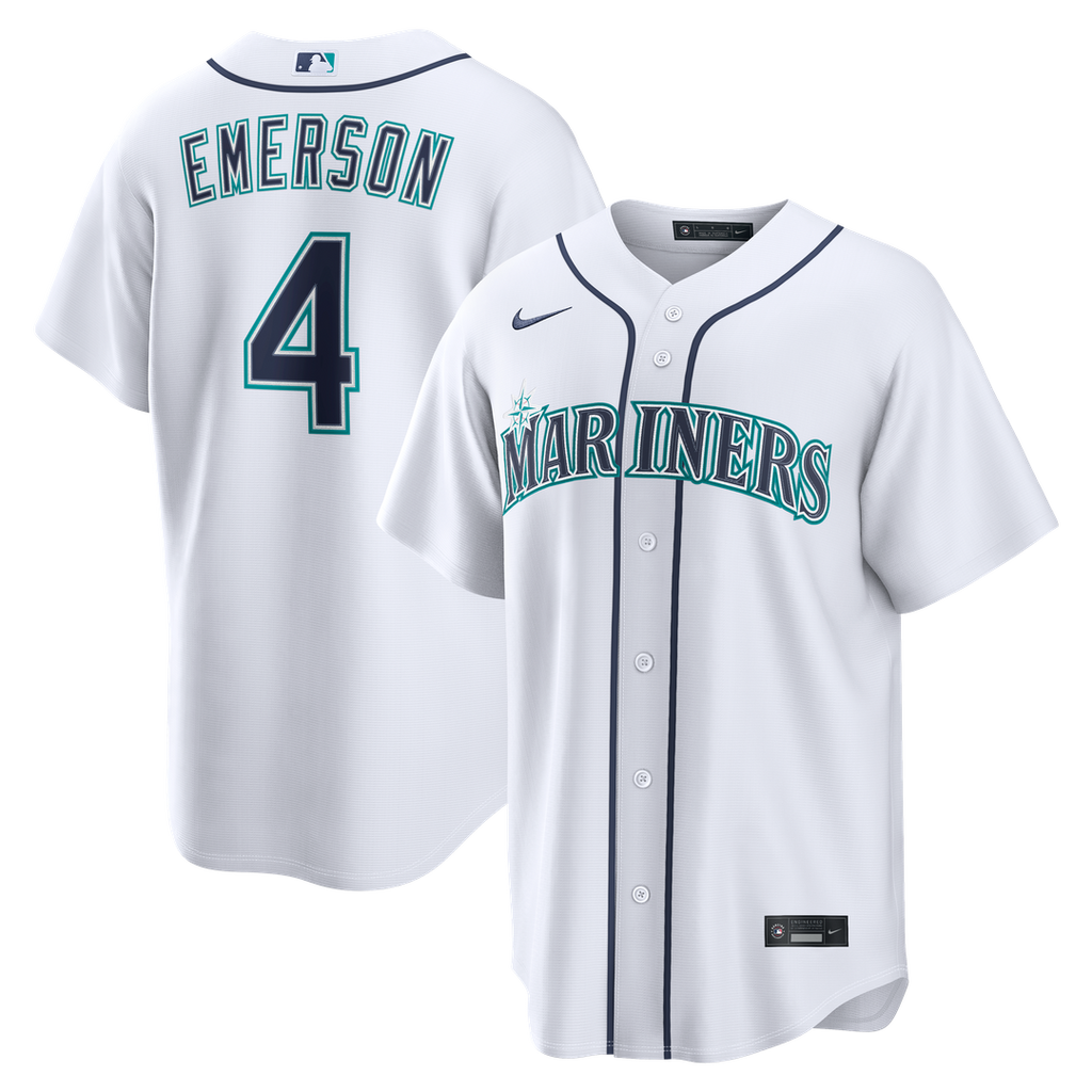 Seattle Mariners Colt Emerson | Nike White Home Replica Jersey