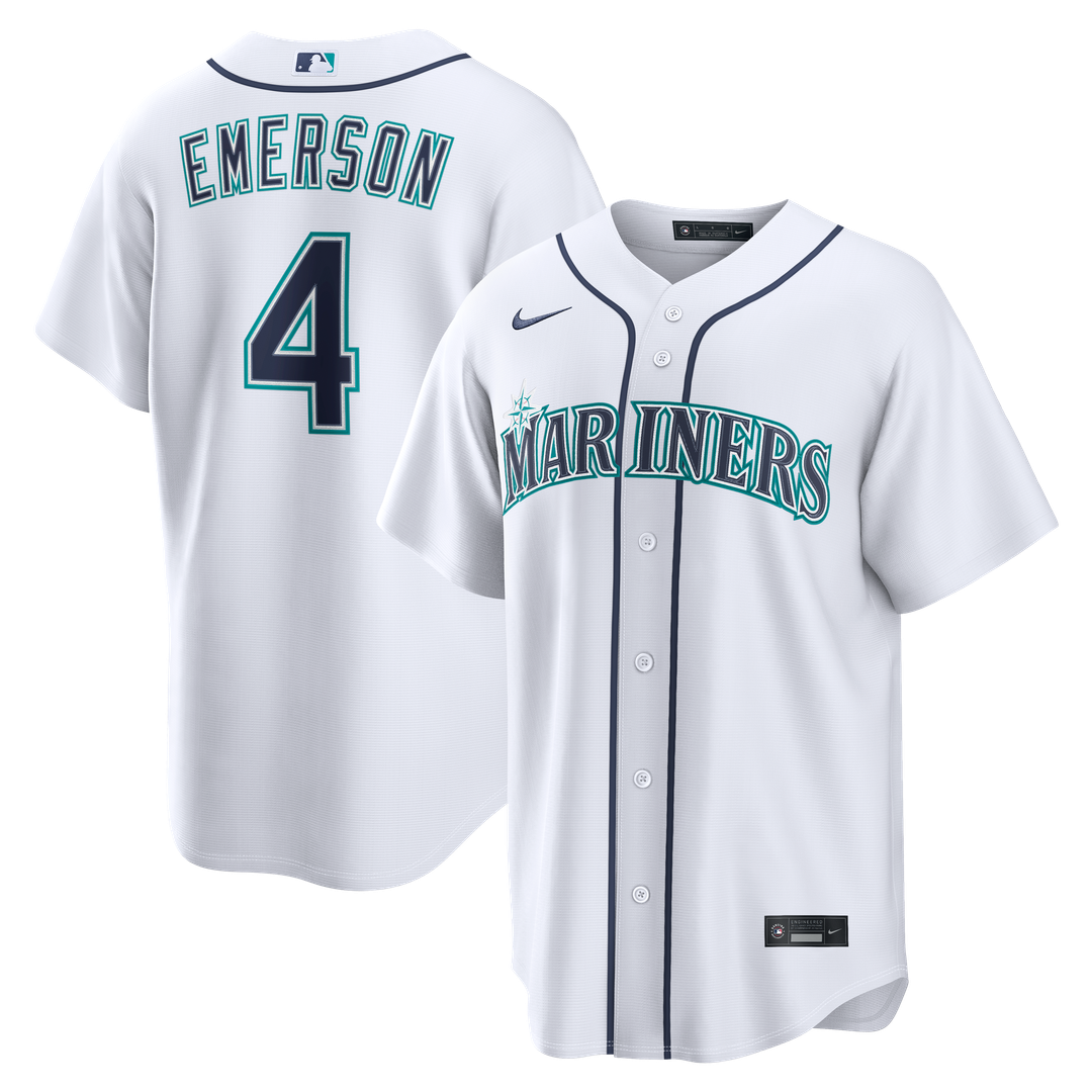 Seattle Mariners Colt Emerson | Nike White Home Replica Jersey