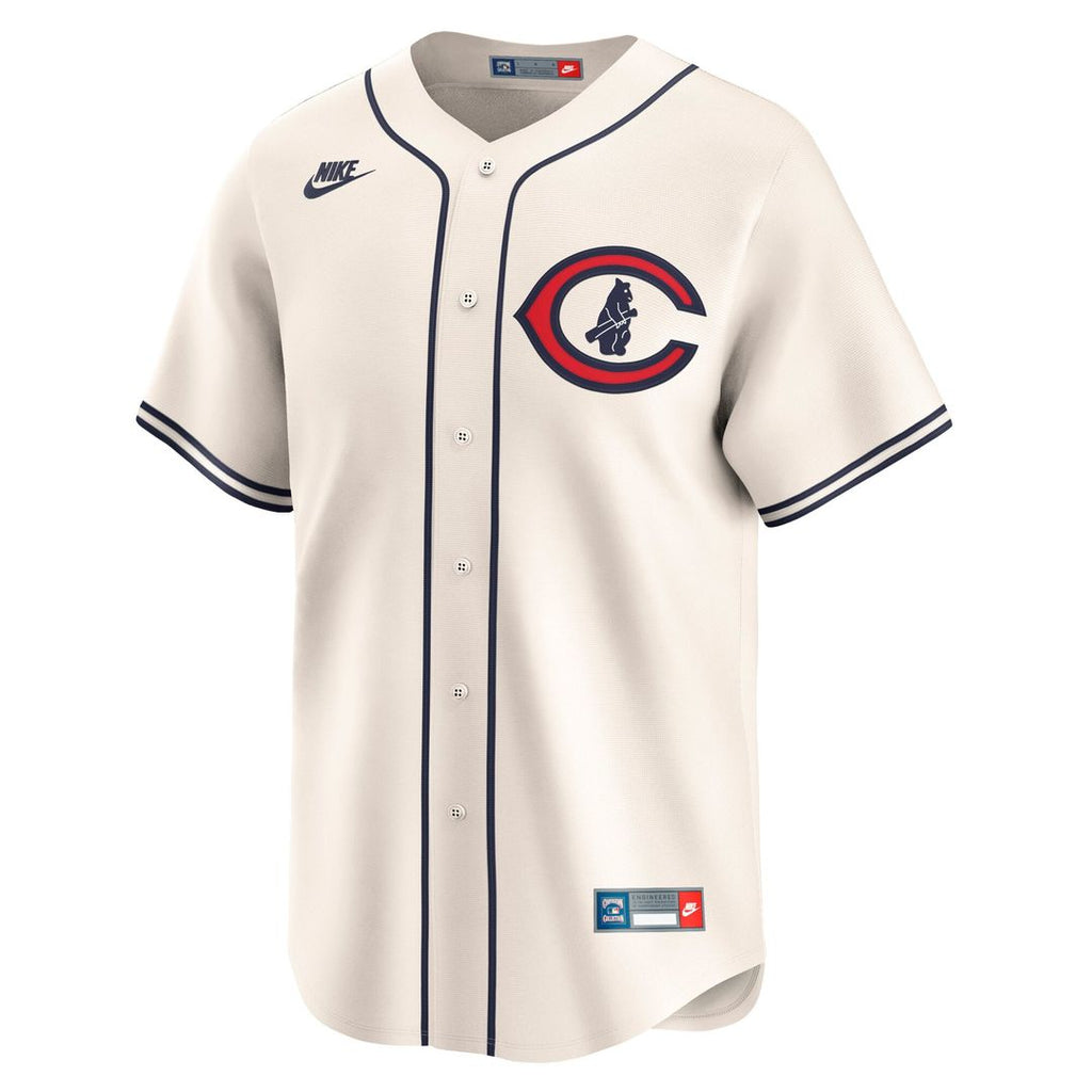 Chicago Cubs Seiya Suzuki | Nike Cream Throwback Cooperstown Collection Limited Jersey